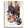 Stare fotografie rodzinne wydrukowane na dużym formacie na rocznicę słubu rodziców lub ciotki.